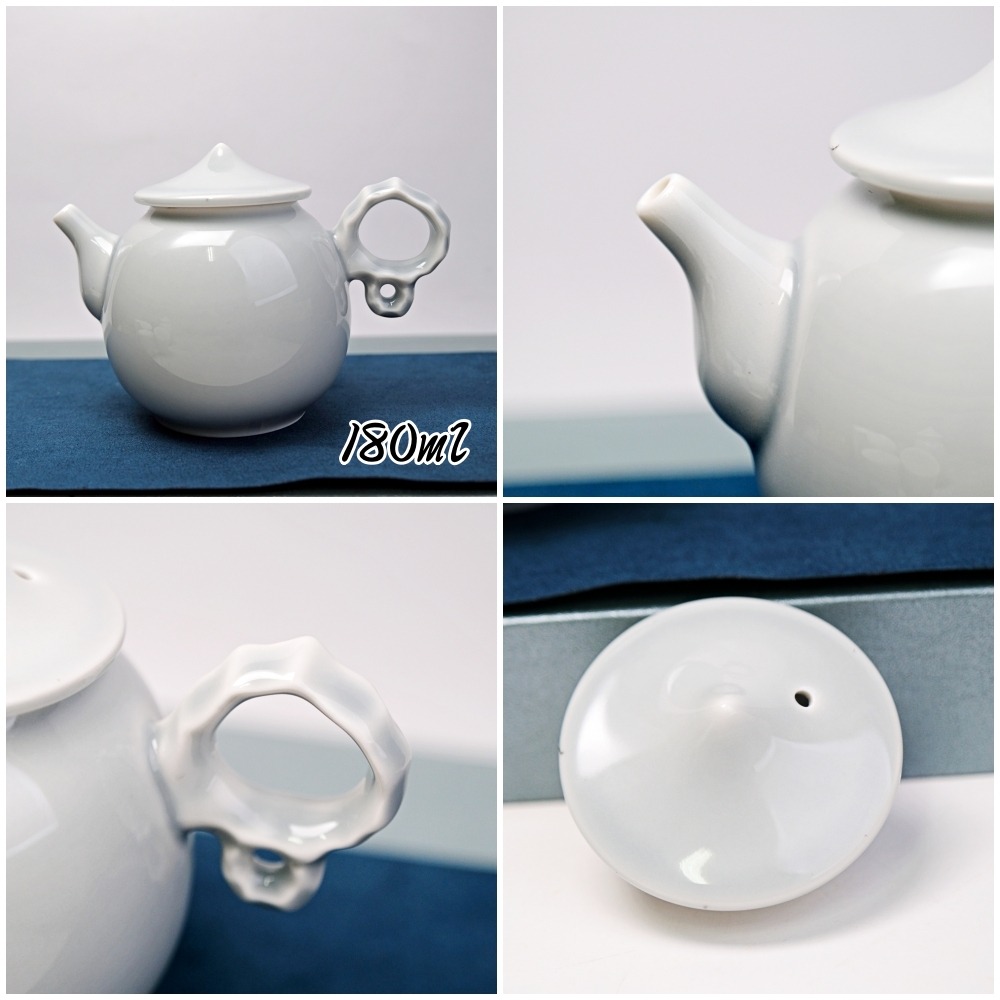 【自在坊茶具】冰灰釉斗笠七件組─180ml 1壺1蓋置1茶葉罐4杯 茶具禮盒 茶具七件組 精美茶具 茶具套組【全館滿59-細節圖2