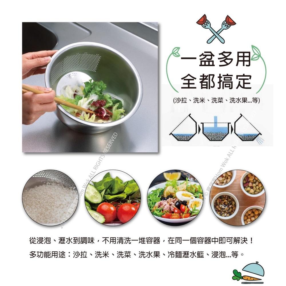 【YOSHIKAWA吉川】日製18-8不鏽鋼3way多功能料理盆23.5cm 瀝水盆 不鏽鋼盆 濾水盆 SP1248-細節圖2