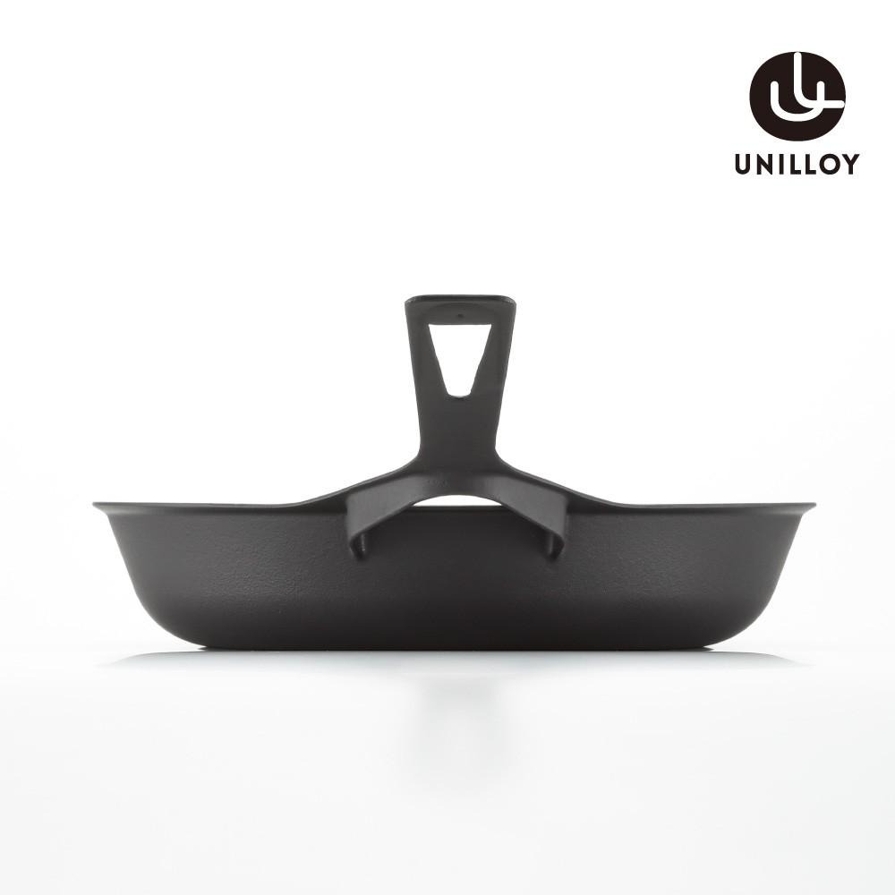 【Unilloy鑄鐵平底鍋】日本新潟燕三條 一體成型 鑄鐵鍋 26cm 附鍋蓋 平底鍋 UF262 鑄鐵-細節圖4