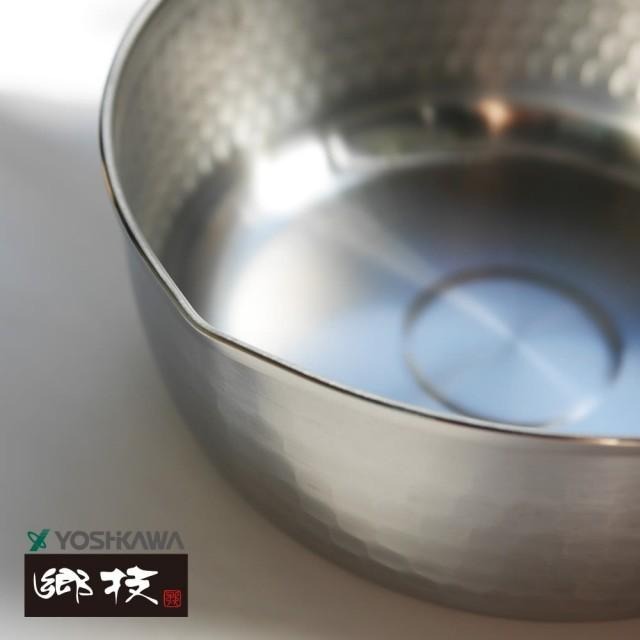 【YOSHIKAWA吉川鄉技】日本新潟燕三條 職人 不鏽鋼 21-0 雪平鍋 18cm 泡麵鍋 YJ2553 日製-細節圖4