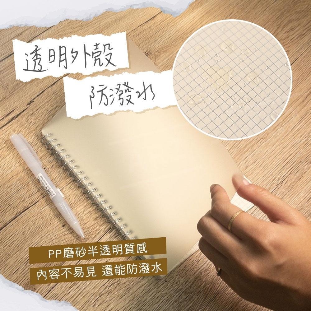 線圈筆記本 A5/B5【ARZ】【D249】空白 網格 橫線 記事本 牛皮筆記本 旅行手帳 記帳簿 線圈本 側翻本 畫本-細節圖7