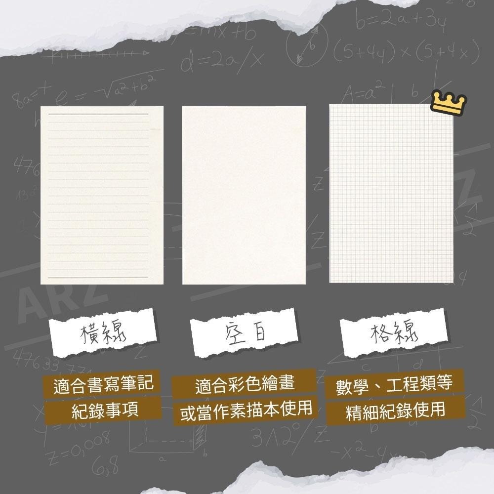 線圈筆記本 A5/B5【ARZ】【D249】空白 網格 橫線 記事本 牛皮筆記本 旅行手帳 記帳簿 線圈本 側翻本 畫本-細節圖8