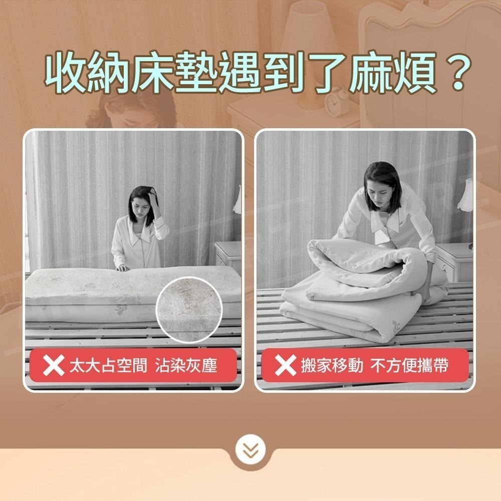 太力 乳膠床墊真空壓縮袋【ARZ】【E073】宿舍床墊 羽絨被 棉被收納袋 抽氣真空袋 床墊收納袋 搬家 露營 壓縮袋-細節圖3