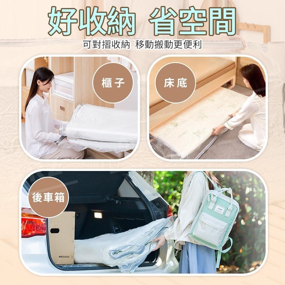 太力 乳膠床墊真空壓縮袋【ARZ】【E073】宿舍床墊 羽絨被 棉被收納袋 抽氣真空袋 床墊收納袋 搬家 露營 壓縮袋-細節圖9