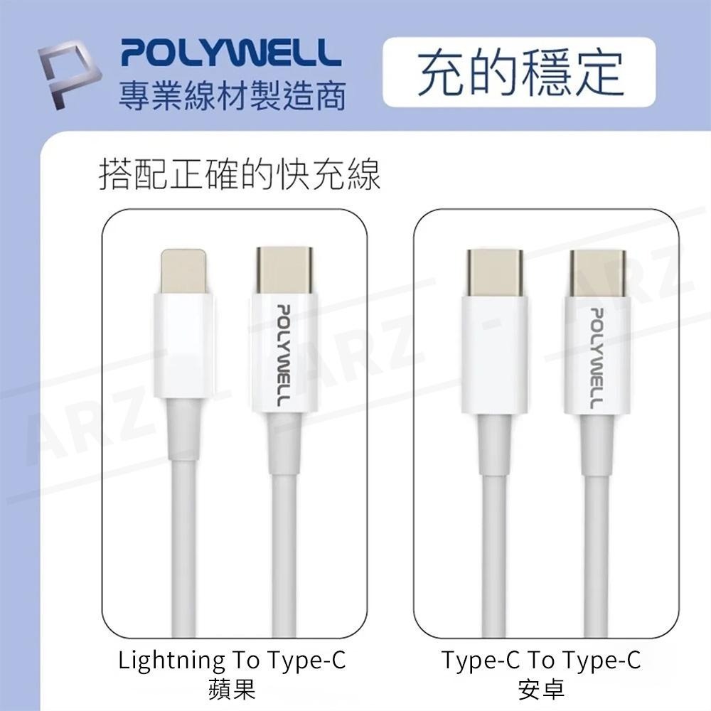 PD雙孔快充頭 30W QC3.0【ARZ】【E009】Polywell Type C USB 旅充頭 充電器 PD快充-細節圖8