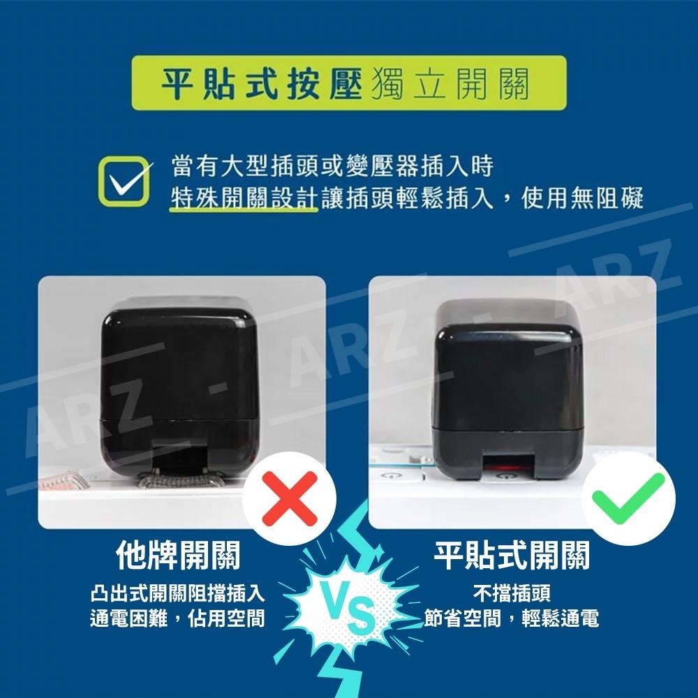 KINYO 4開3插三孔延長線 PD+QC【ARZ】【D216】自動斷電 USB Type C PD快充 獨立開關延長線-細節圖5