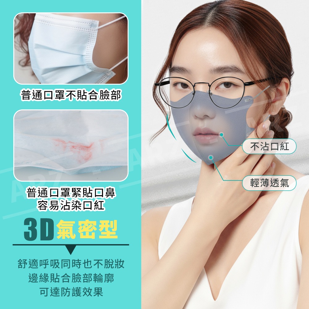 HAOFA 活性碳 醫療級N95 立體口罩 30入【ARZ】【D050】台灣製 抗UV口罩 成人口罩 醫用口罩 3D口罩-細節圖6