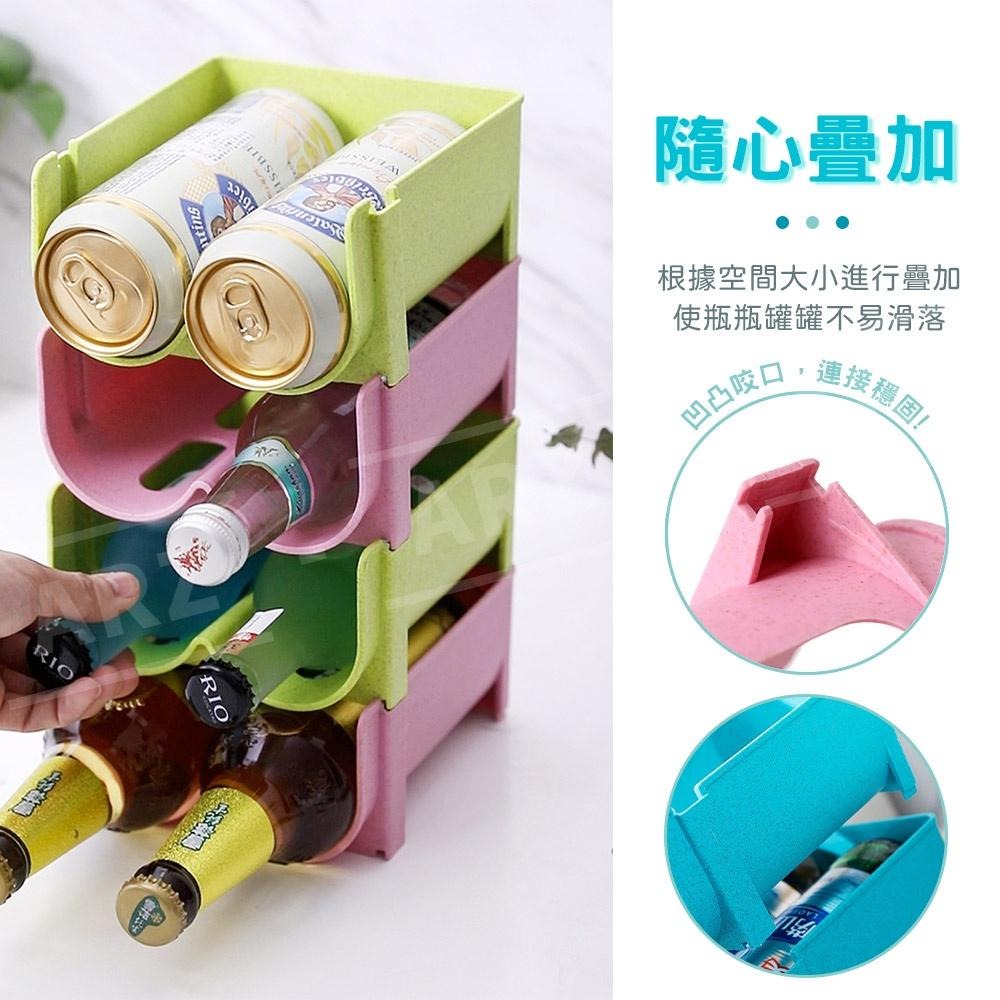 啤酒飲料瓶收納架【ARZ】【D089】可疊加 易拉罐收納架 紅酒架 飲料收納盒 啤酒架 飲料收納 櫥櫃收納 置物架|-細節圖4