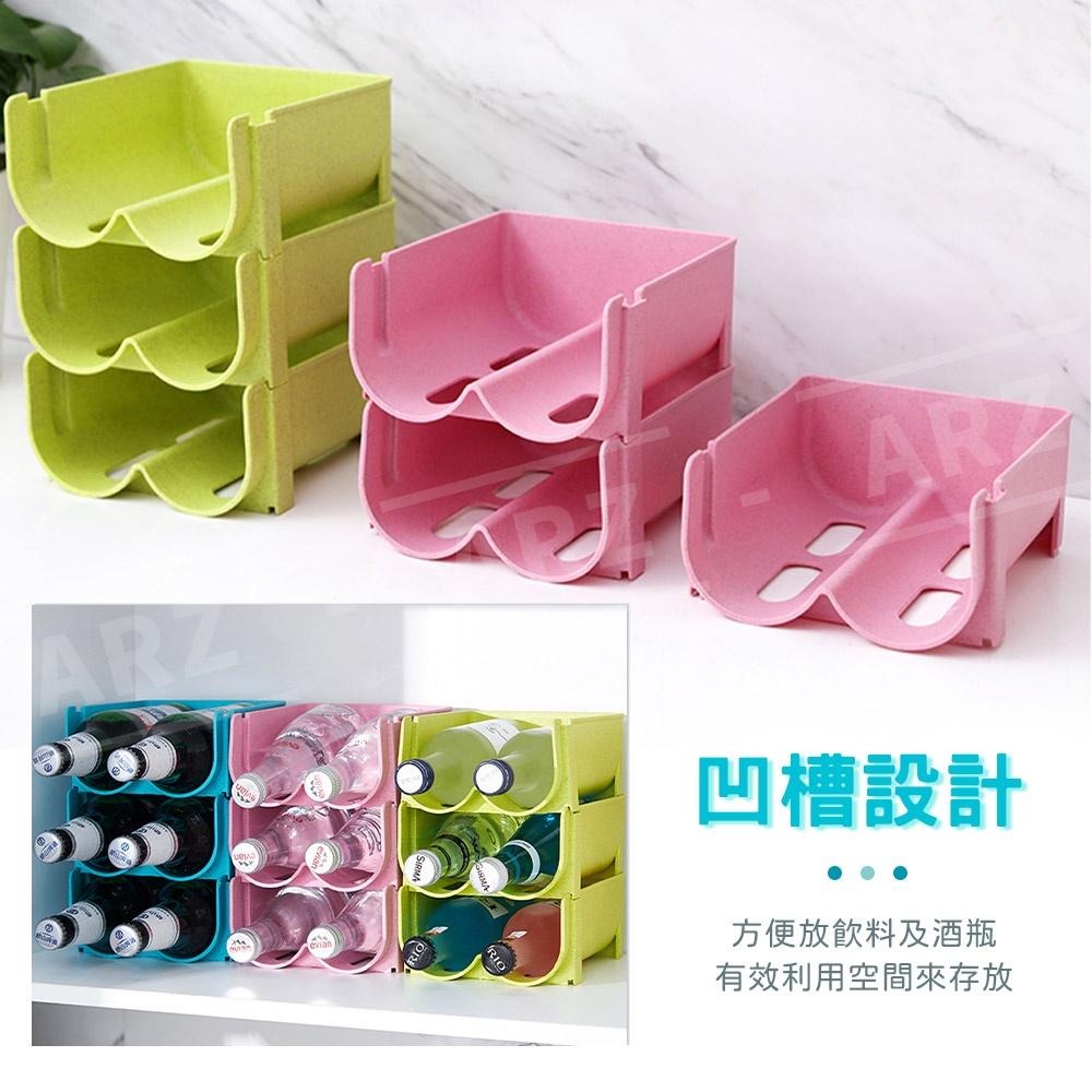 啤酒飲料瓶收納架【ARZ】【D089】可疊加 易拉罐收納架 紅酒架 飲料收納盒 啤酒架 飲料收納 櫥櫃收納 置物架|-細節圖5