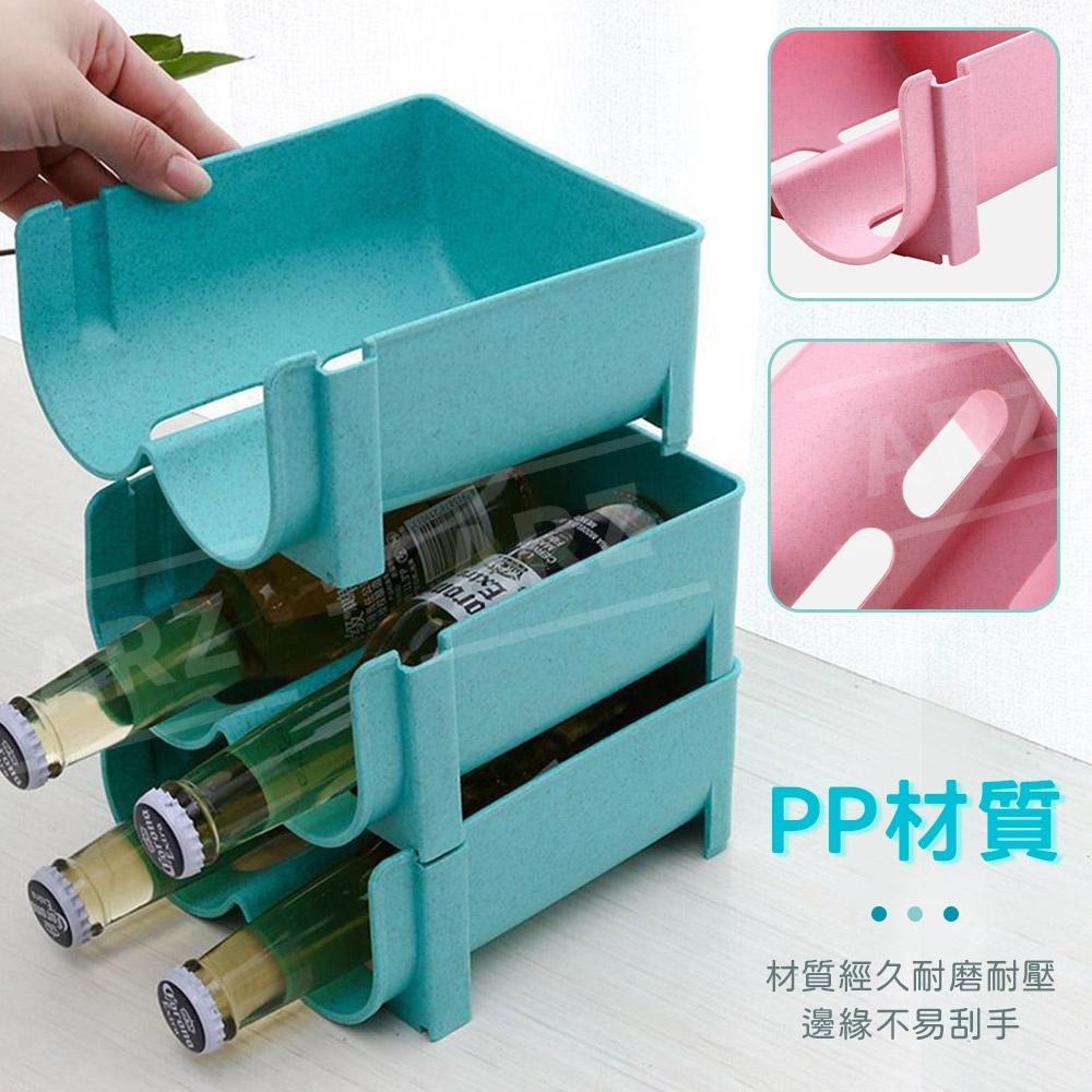 啤酒飲料瓶收納架【ARZ】【D089】可疊加 易拉罐收納架 紅酒架 飲料收納盒 啤酒架 飲料收納 櫥櫃收納 置物架|-細節圖6