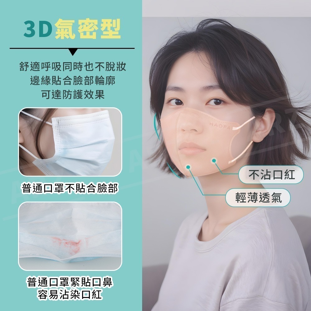 HAOFA 新色 醫療N95口罩 台灣製 獨立包裝【ARZ】【D050】醫療口罩 醫用口罩 立體口罩 3D口罩 4D口罩-細節圖8