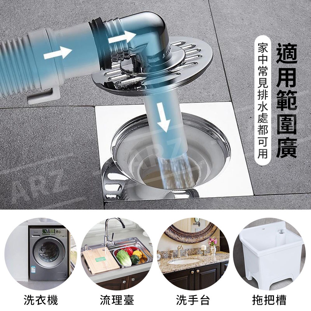 排水轉接頭【ARZ】【C216】三通地漏蓋 洗衣機下水管地漏 洗衣機地漏專用接頭 洗衣機排水管三通地漏 洗衣機地排三通-細節圖4