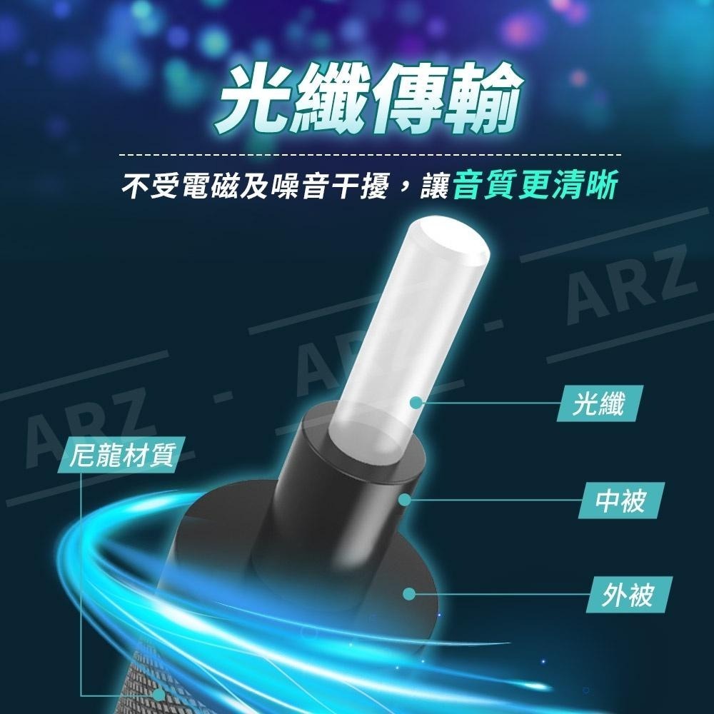 鋅合金接頭 Toslink 數位光纖線【ARZ】【D035】SPDIF 數位線1~20米 音頻線 音源線 喇叭線 音響線-細節圖3