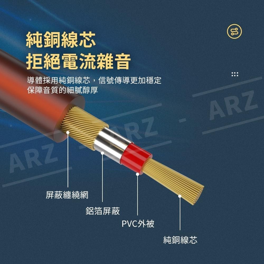 3.5mm轉2RCA 立體聲音源線 【ARZ】【D044】0.5米~10米 發燒級 2rca 音響連接線 音源線 音訊線-細節圖8