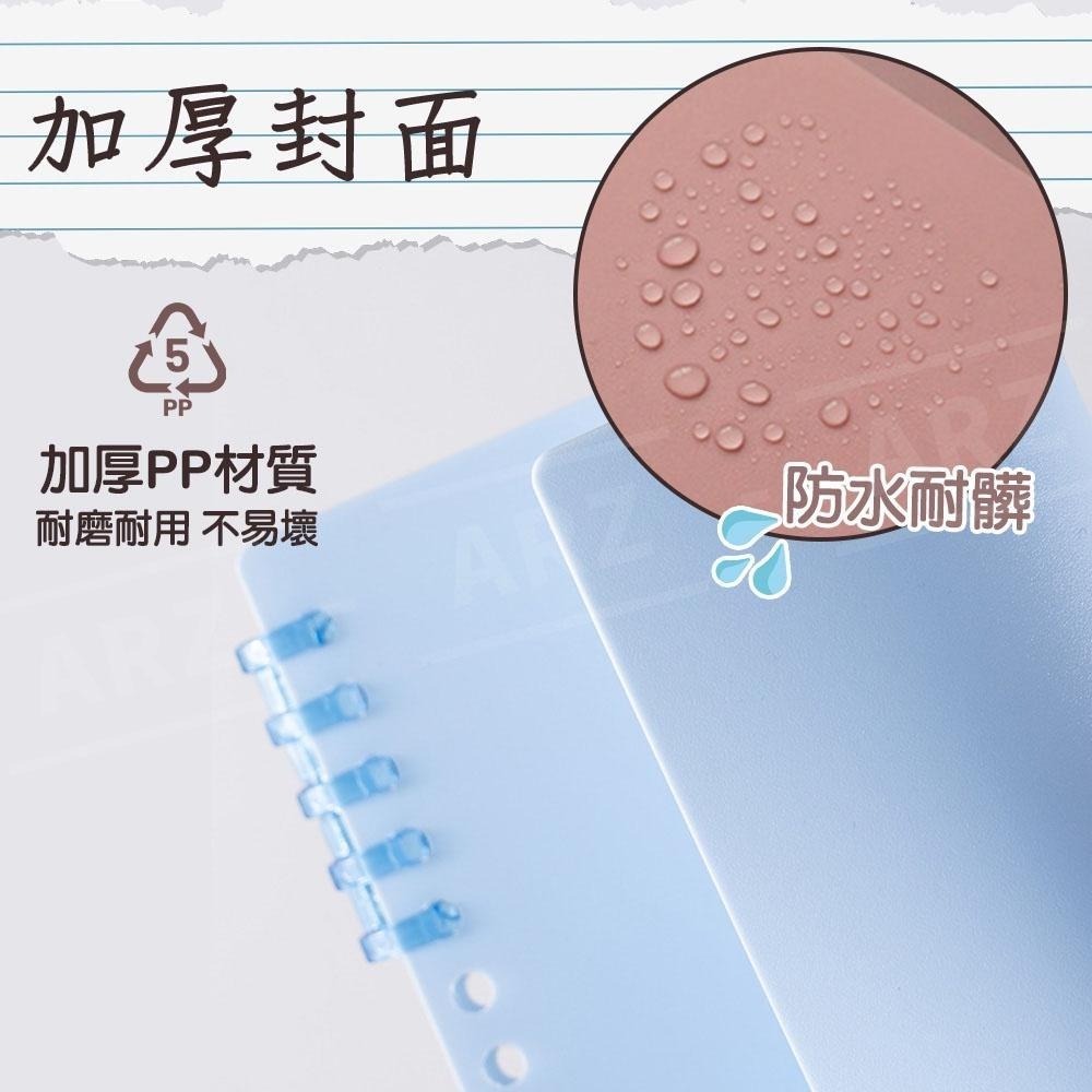 活頁本封面 A5/B5【ARZ】【D271】磨砂封面 DIY活頁本 文件分隔頁 活頁外殼 筆記本外殼 記事本封面 活頁夾-細節圖3