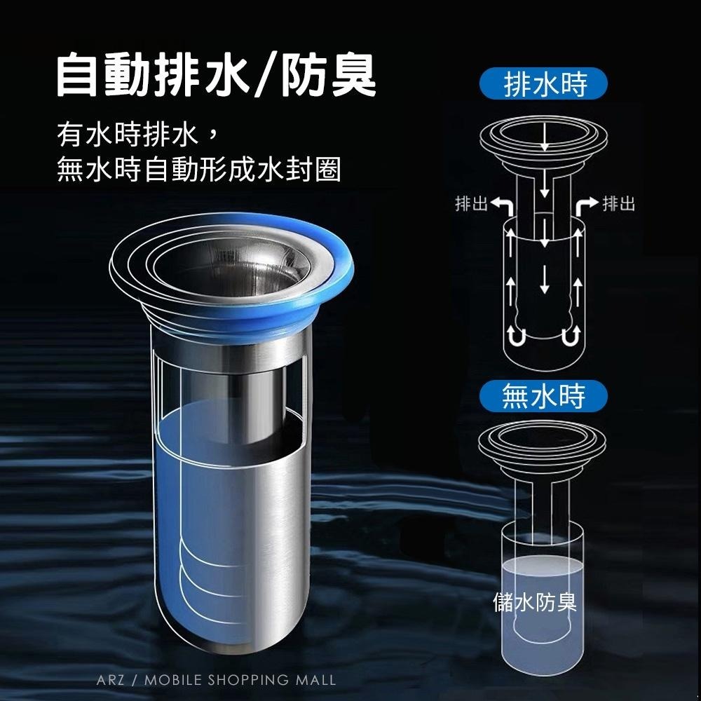 不鏽鋼地漏【ARZ】【C142】304 防臭地漏芯 排水孔地漏塞 浴室地漏蓋 防臭地漏 防蟑落水頭 落水頭 地漏塞 地漏-細節圖2
