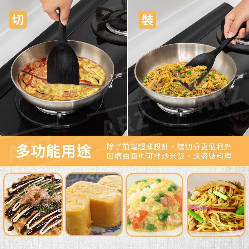 不沾鍋煎鏟 炒飯匙 日本製【ARZ】【C036】鍋鏟 炒鏟 炒菜匙 煮飯鍋鏟 塑膠煎匙 平煎匙 拌炒匙 翻炒鏟 平煎鏟-細節圖3