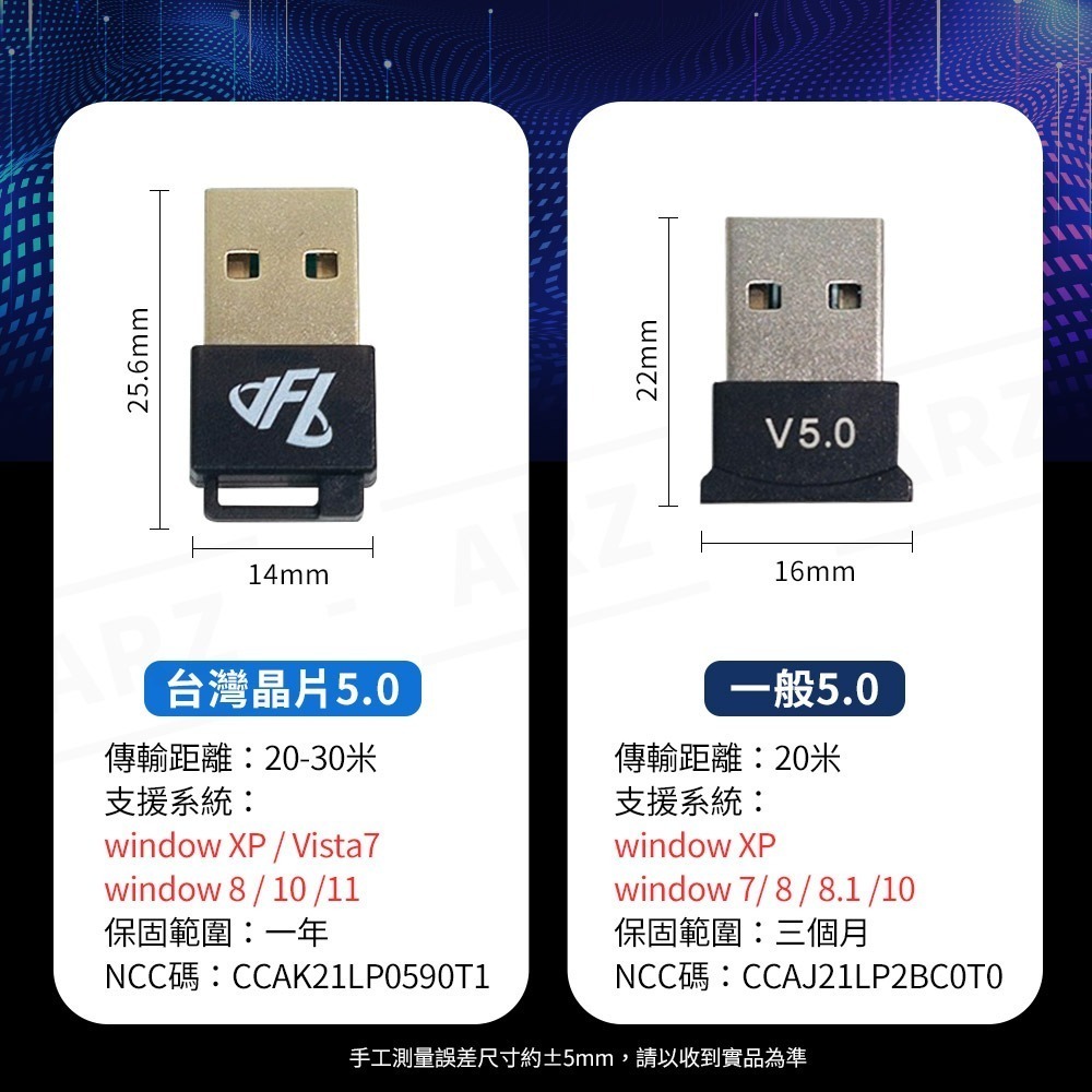 USB 藍牙接收器 台灣晶片5.0【ARZ】【B097】藍牙適配器 車用藍芽接收器 藍芽發射器 藍芽音頻接收器 外接藍牙-細節圖9