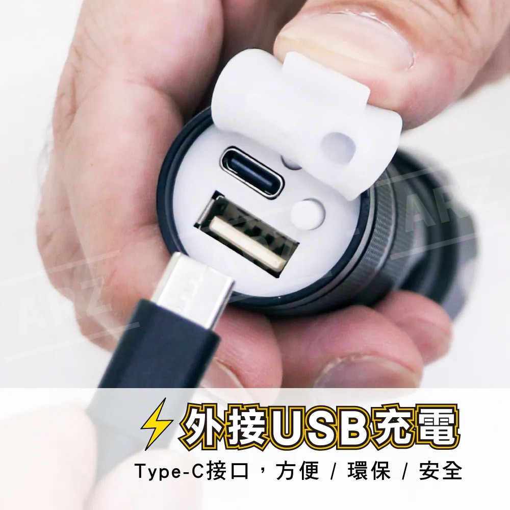 KINYO 大廣角手電筒【ARZ】【C012】強光手電筒 變焦手電筒 USB手電筒 照明燈 軍用手電筒 LED手電筒-細節圖4