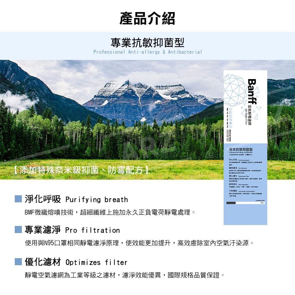 Banff 空氣靜電濾網【ARZ】【A357】《專業級抗敏抗菌濾網》掃地機器人濾網 靜電空氣濾網 冷氣濾網 電風扇濾網-細節圖7