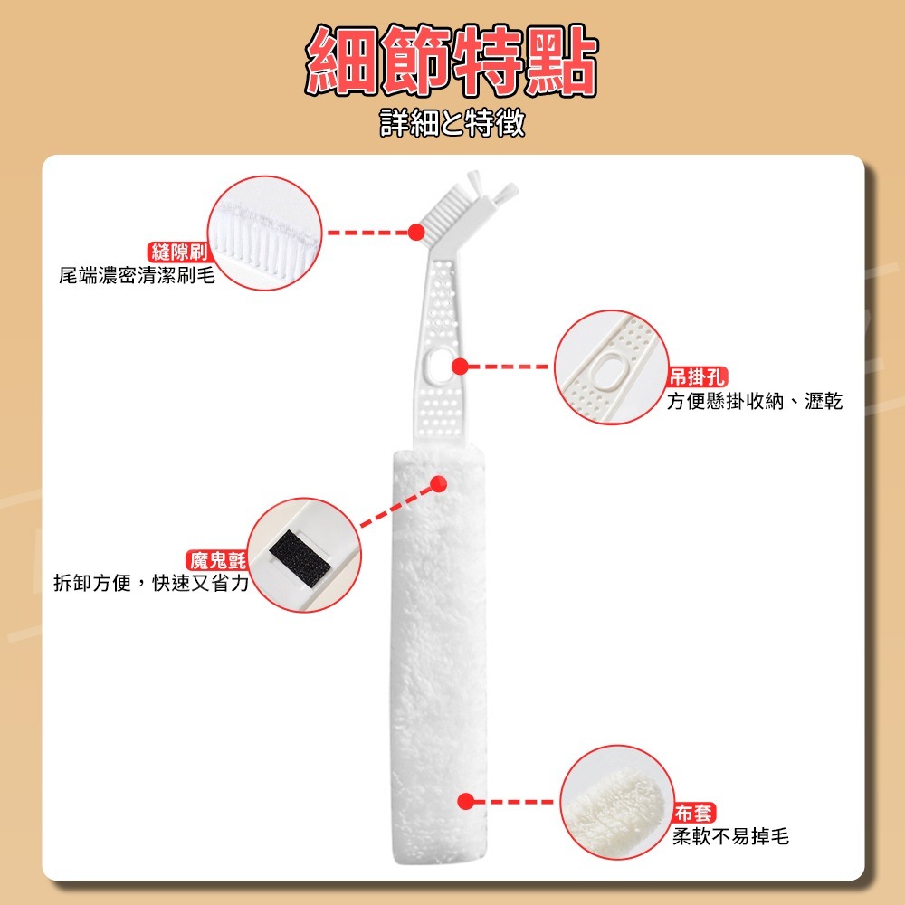 雙頭冷氣清潔刷 除塵刷【ARZ】【F039】冷氣清潔棒 冷氣縫隙刷 濾網刷 除塵撢 隙縫刷 紗窗刷 冷氣刷 洗冷氣工具-細節圖8