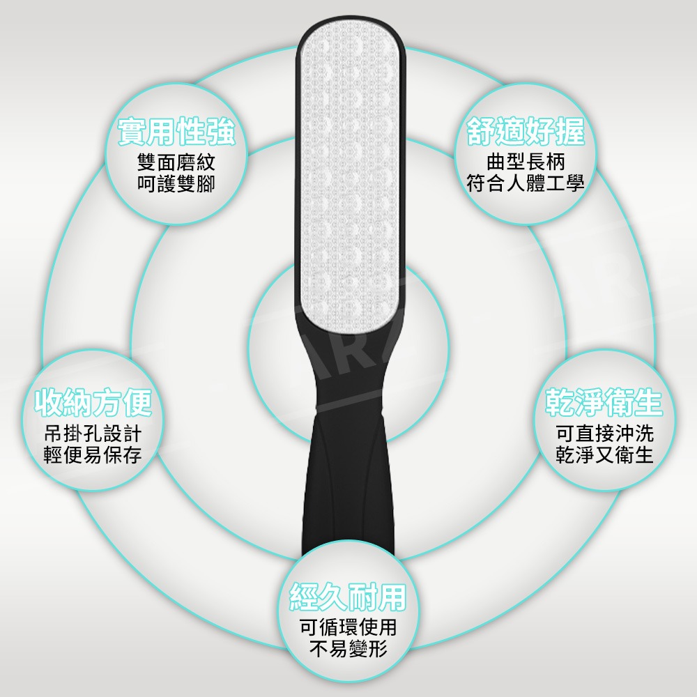 雙面磨腳板【ARZ】【F122】磨腳器 磨腳皮器 磨腳板 磨腳皮 搓腳板 去腳皮 去角質 磨砂棒 挫刀 腳皮刮刀 磨腳石-細節圖3