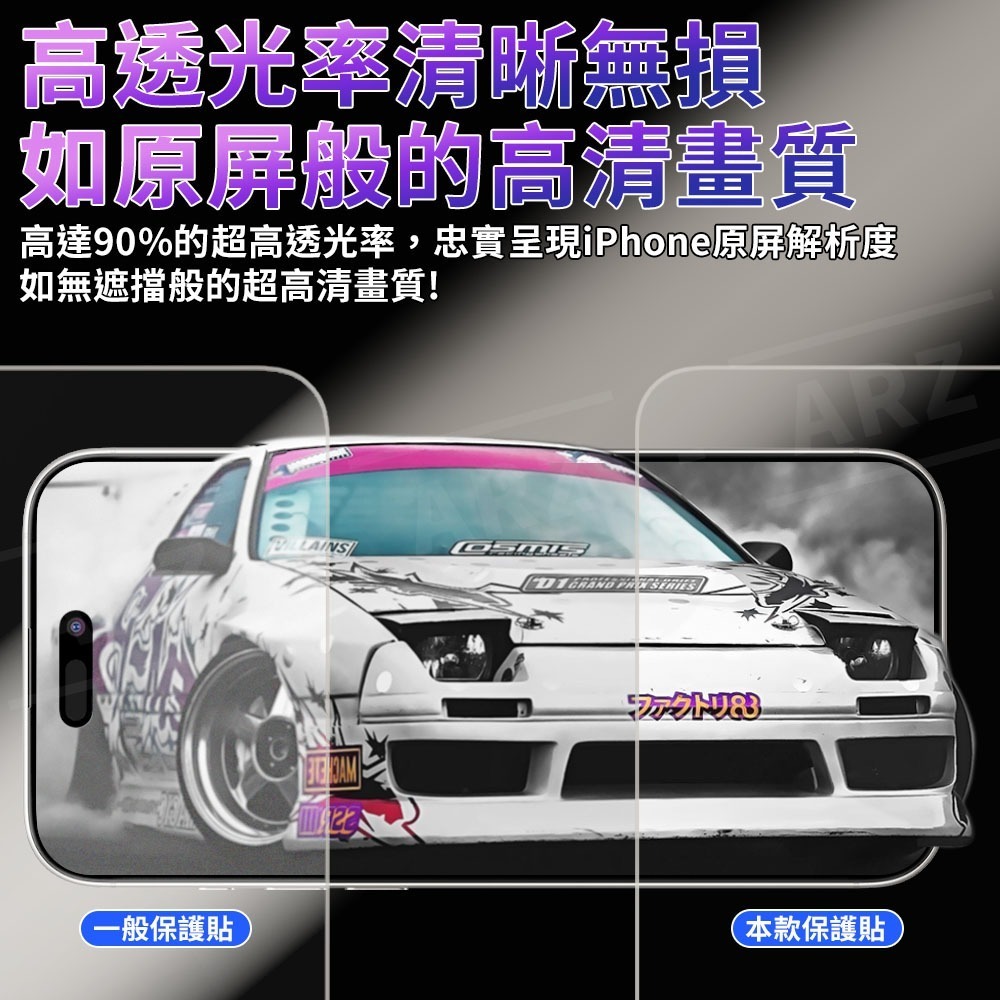 5D滿版 亮面保護貼【ARZ】【F139】玻璃貼 手機保護貼 螢幕保護貼 適用iPhone17 16 15 ProMax-細節圖4