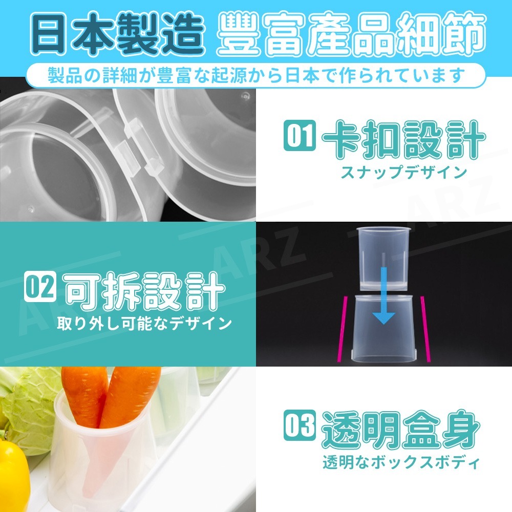 Inomata 鮮蔬冷藏收納座【ARZ】【G111】可伸縮 蔬菜保鮮盒 蔬果收納盒 保鮮盒 冰箱收納盒 廚房收納 儲物盒-細節圖8