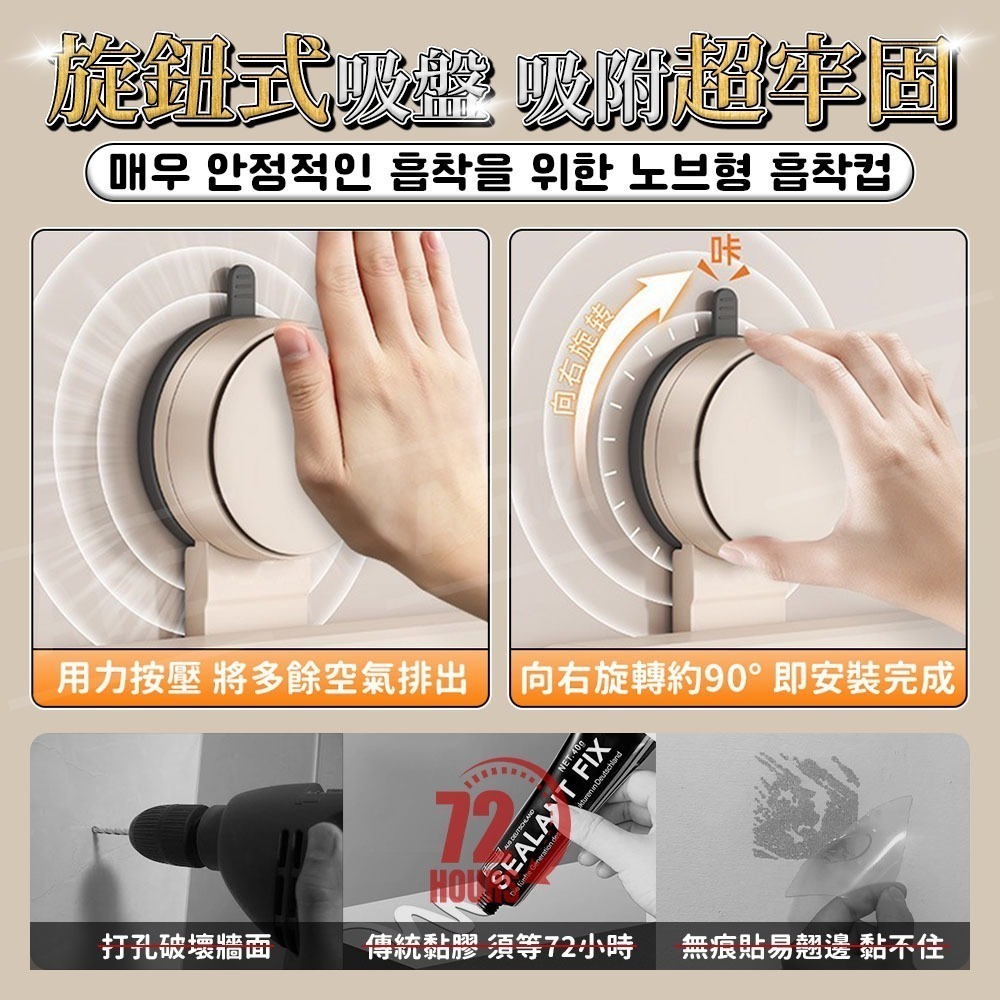 吸盤掛勾架【ARZ】【G130】壁掛 收納架 吸盤掛勾 吸盤掛鉤 吸盤 掛架 掛勾 廚房掛勾 廚房收納 吸盤置物架 排鉤-細節圖6