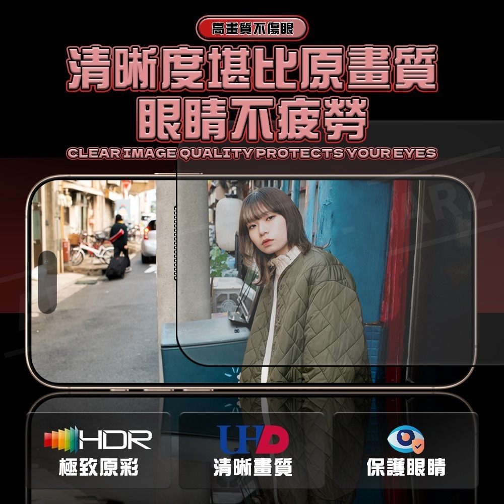 28度 防窺保護貼【ARZ】【G012】防窺膜 手機玻璃貼 螢幕防窺 防偷窺 適用iPhone17 16 Pro Max-細節圖5