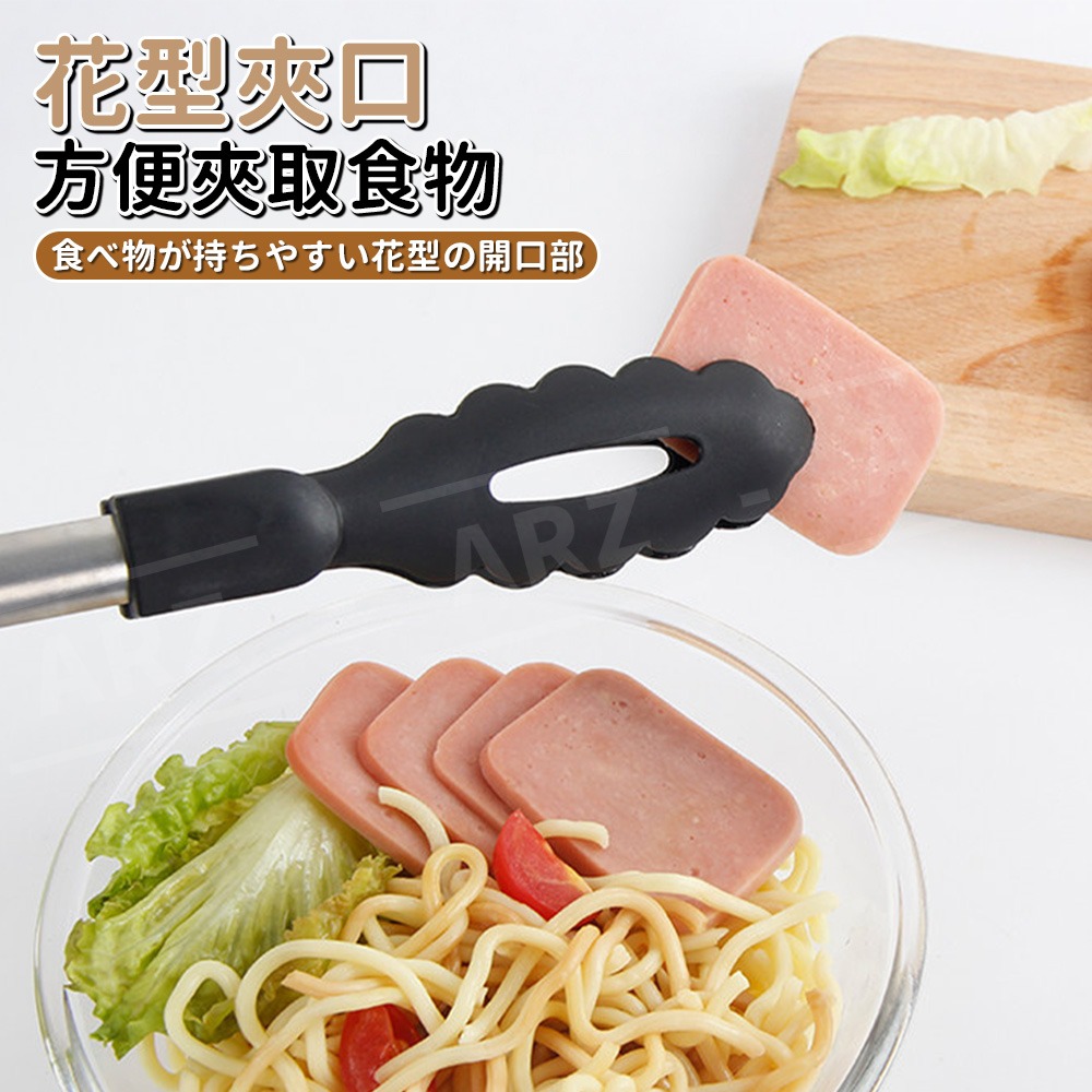 echo 多功能尼龍萬用夾【ARZ】【H306】29cm 日本製 耐高溫 不傷鍋 燒肉夾 瀝油瀝水 夾麵包 煎牛排 炸物-細節圖4