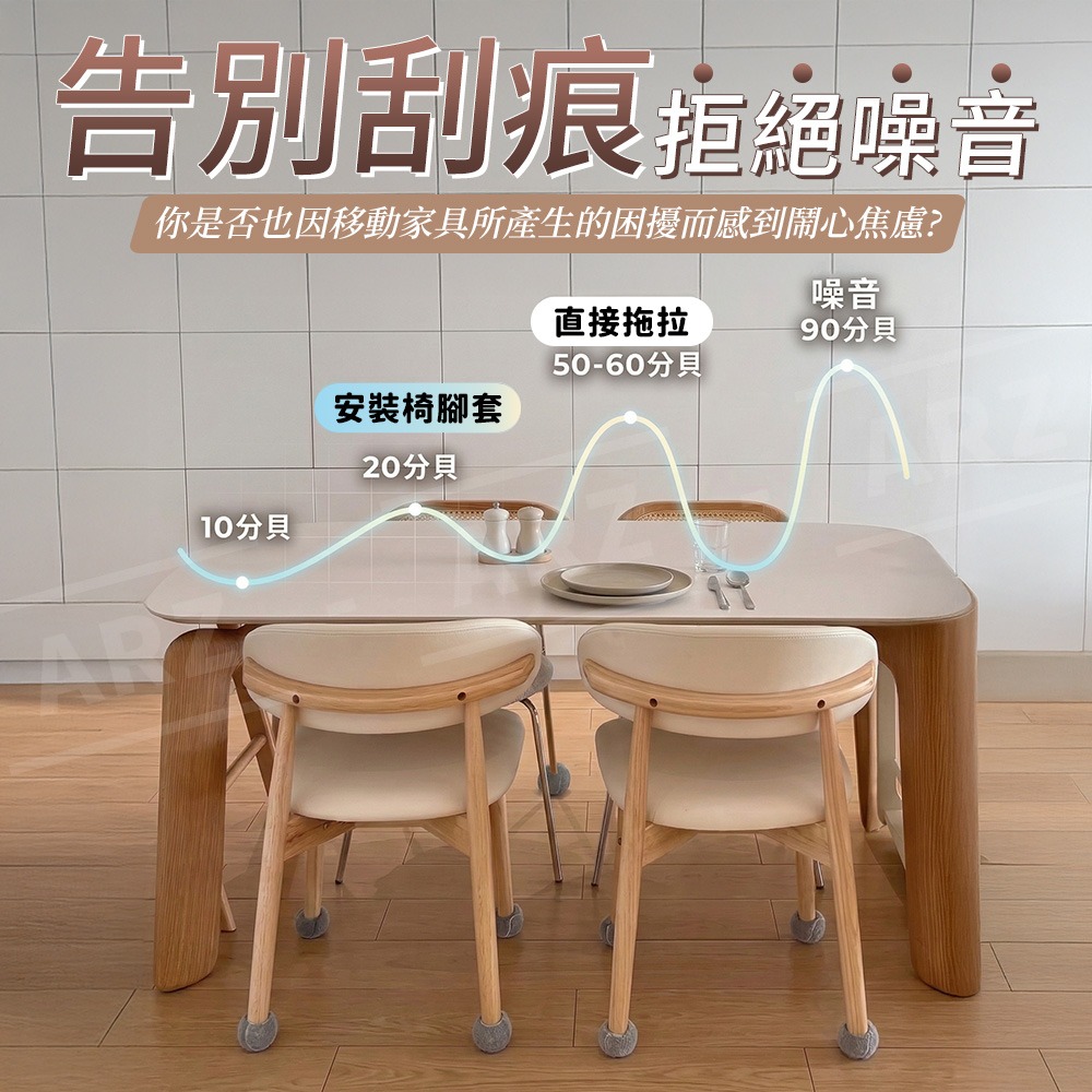 網球椅腳套【ARZ】【H323】桌椅腳靜音套 移動無聲 不挑椅腳 居家防噪 靜音耐磨 椅腳保護墊 底部加厚防磨 大樓必備-細節圖4