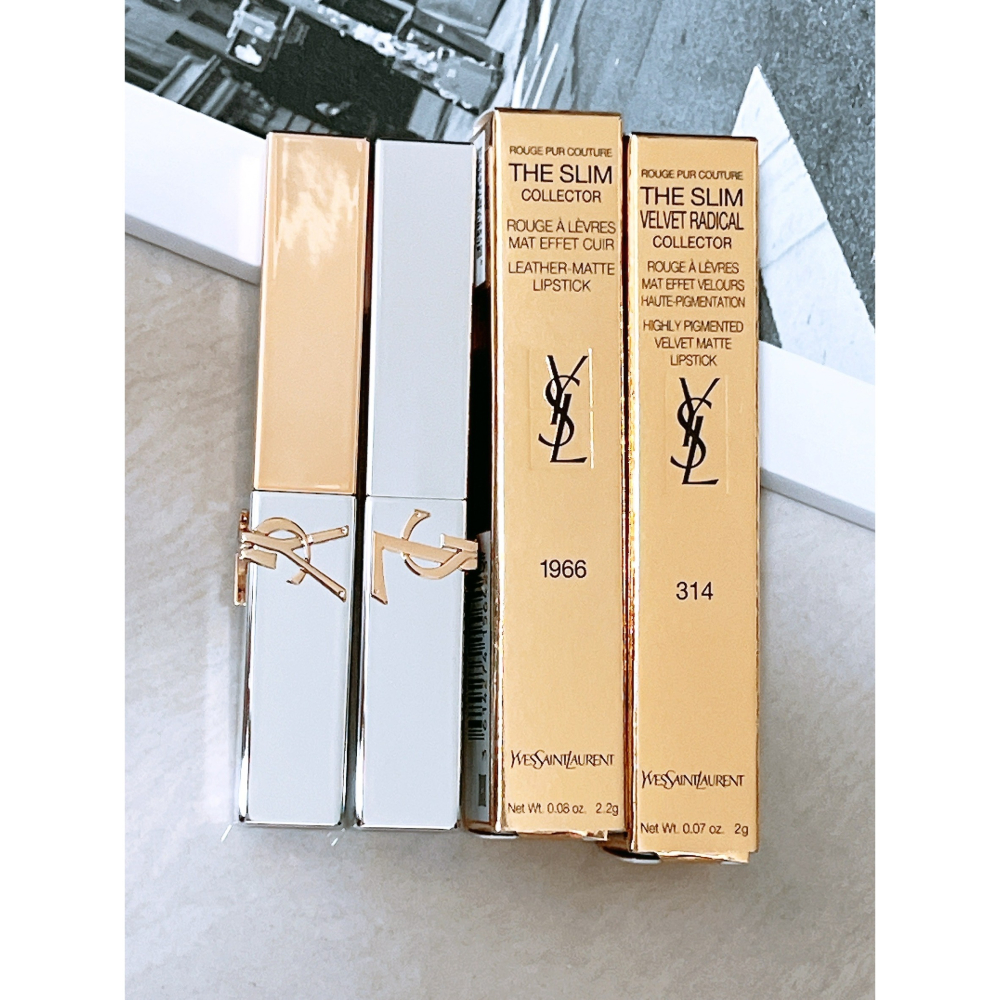 YSL 聖羅蘭 奢華緞面絨霧唇膏 絲絨 314/1966/77 限量 浮雕 情人節限定 台灣專櫃貨 全新-細節圖2