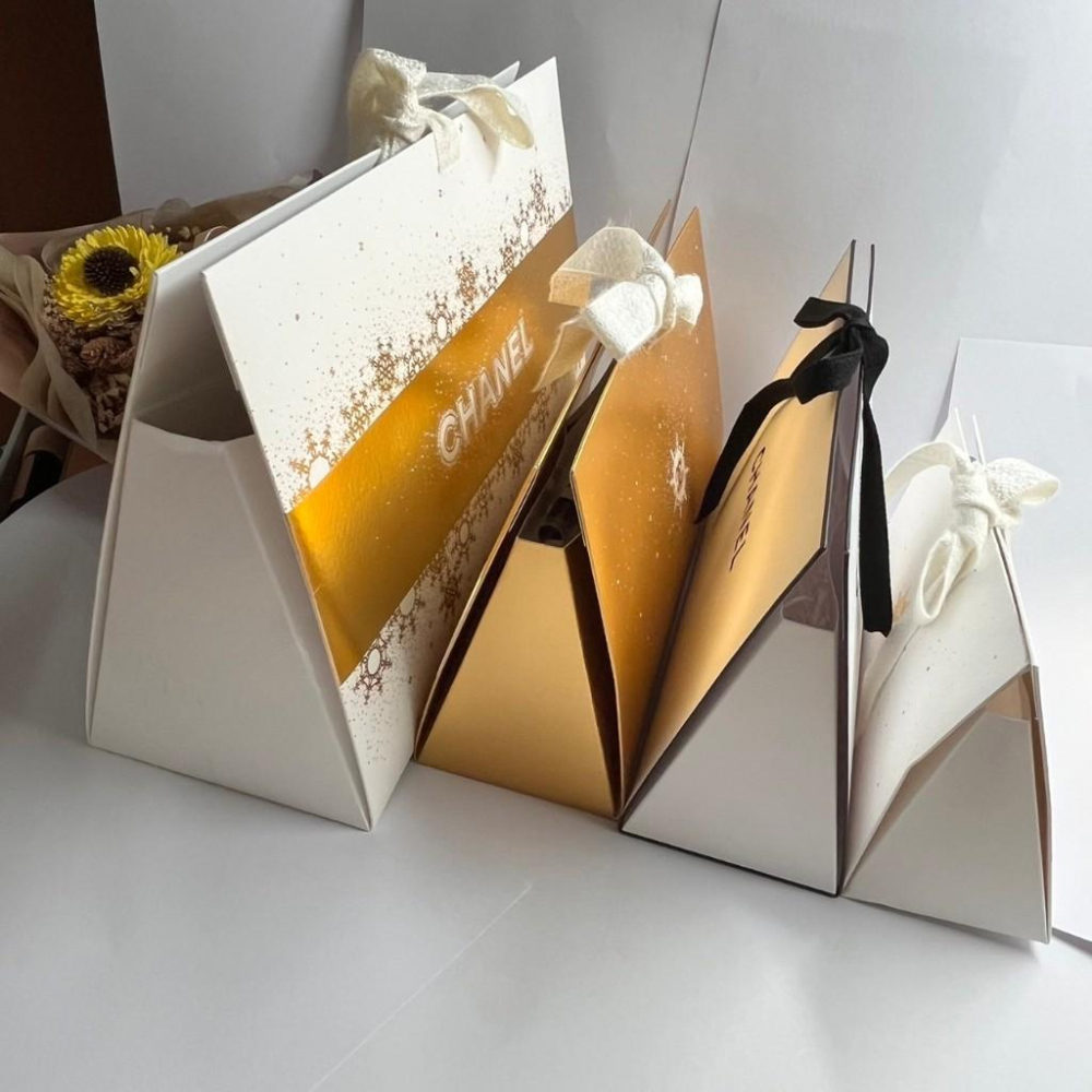 CHANEL 香奈兒禮盒 紙盒 紙袋 提袋 緞帶 禮物包裝 專櫃貨-細節圖2