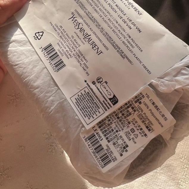 YSL 聖羅蘭 訂製酒紅/紅色化妝包(15*9.5*5cm) 專櫃貨 贈品包 全新-細節圖5