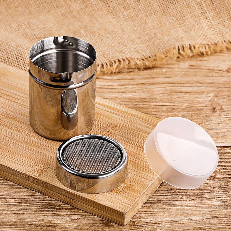 不鏽鋼撒粉罐 網狀蓋 可可罐 灑粉罐【高山兄弟】【K442】糖粉罐 胡椒罐 調味罐 糖篩罐 調味瓶 可可粉罐 粉篩罐-細節圖4