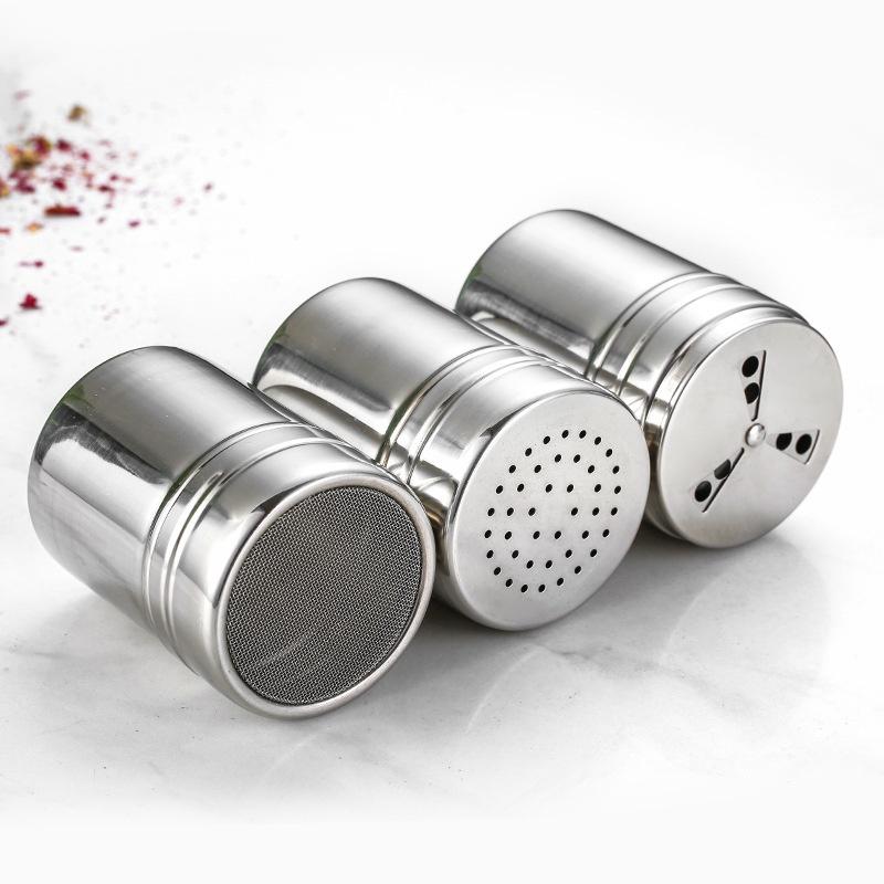 不鏽鋼撒粉罐 網狀蓋 可可罐 灑粉罐【高山兄弟】【K442】糖粉罐 胡椒罐 調味罐 糖篩罐 調味瓶 可可粉罐 粉篩罐-細節圖6