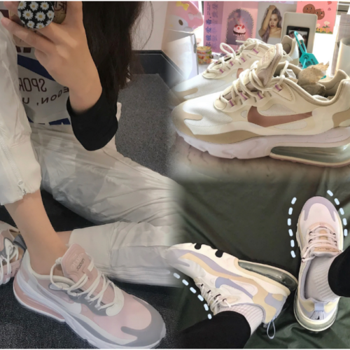 Low丶🇰🇷TC代購 NIKE AIR MAX 270 REACT 奶茶 黑白熊貓 運動 休閒鞋 情侶鞋 氣墊鞋