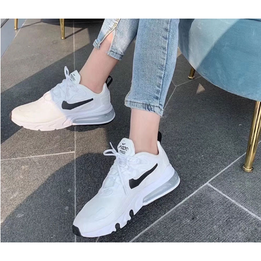 Low丶🇰🇷TC代購 NIKE AIR MAX 270 REACT 奶茶 黑白熊貓 運動 休閒鞋 情侶鞋 氣墊鞋-細節圖7