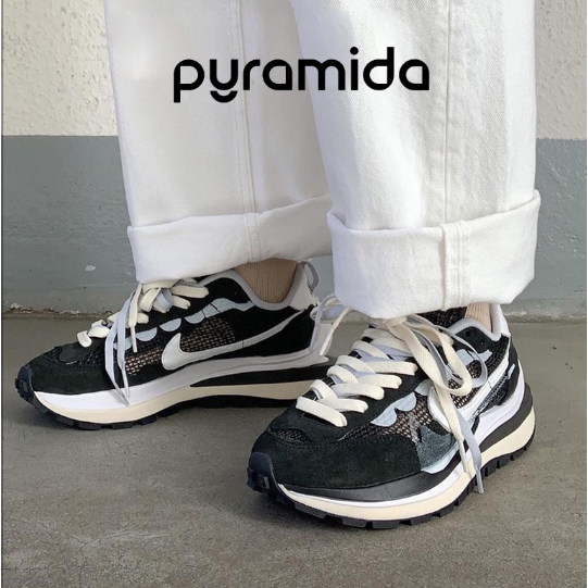 Puramida-Sacai X Nike VaporWaffle 黑白 白紅 黃綠CV1363-001-100-700-細節圖6