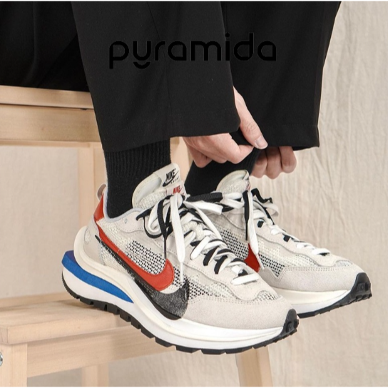 Puramida-Sacai X Nike VaporWaffle 黑白白紅黃綠CV1363-001-100-700