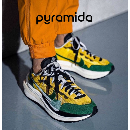 Puramida-Sacai X Nike VaporWaffle 黑白 白紅 黃綠CV1363-001-100-700-細節圖8