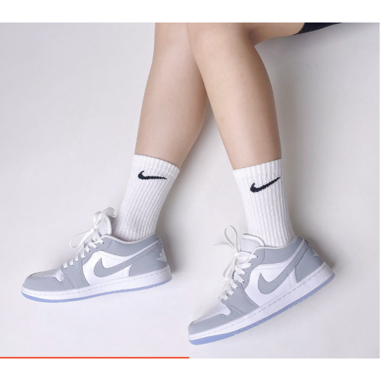 韓國代購Jordan Air Jordan 1 Low灰白 滑板鞋 休閒鞋 籃球運動鞋 情侶鞋 男鞋DC0774-105-細節圖8