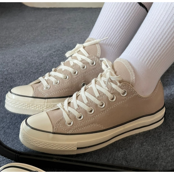 韓國🇰🇷連線 CONVERSE 70s 1970 奶茶色 三星標 低筒 帆布鞋 高筒168505C 168504C-細節圖2