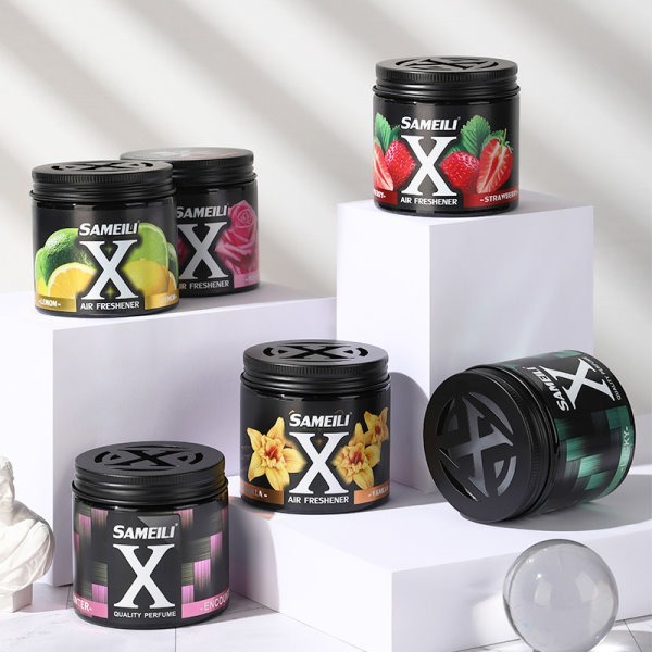 和霆車部品中和館—SAMEILI X 消臭芳香膏 小黑罐 車用芳香劑 淡柑橘 小蒼蘭 麝香 薰衣草 純白亞麻 220g-細節圖2