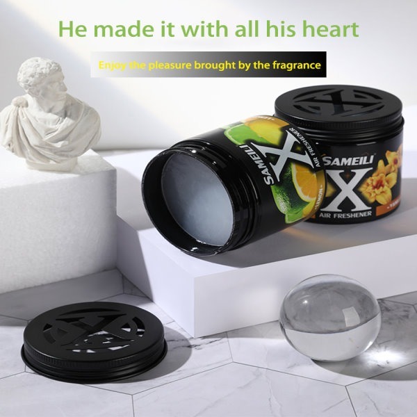 和霆車部品中和館—SAMEILI X 消臭芳香膏 小黑罐 車用芳香劑 淡柑橘 小蒼蘭 麝香 薰衣草 純白亞麻 220g-細節圖4