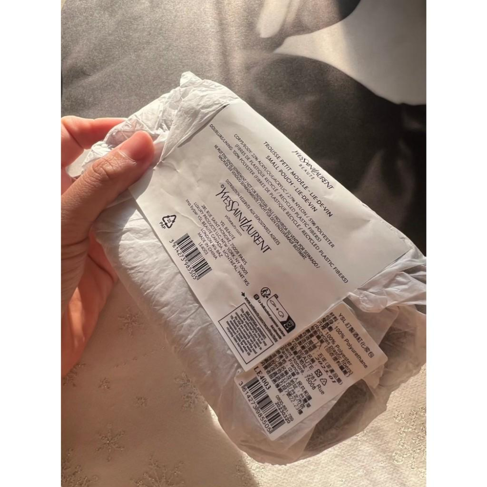 YSL 聖羅蘭 訂製酒紅/紅色化妝包(15*9.5*5cm) 專櫃貨 贈品包 全新-細節圖3