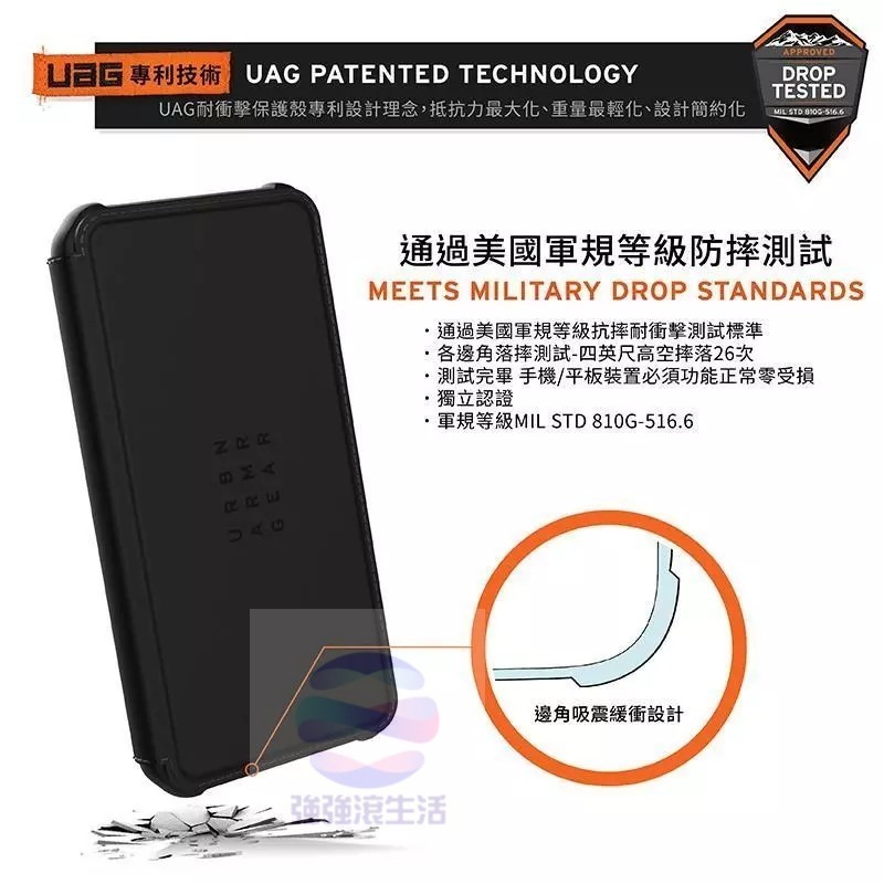 新莊美國軍規UAG iPhone12 PRO MAX翻蓋式耐衝擊保護殼 掀蓋手機殼 promax-細節圖4