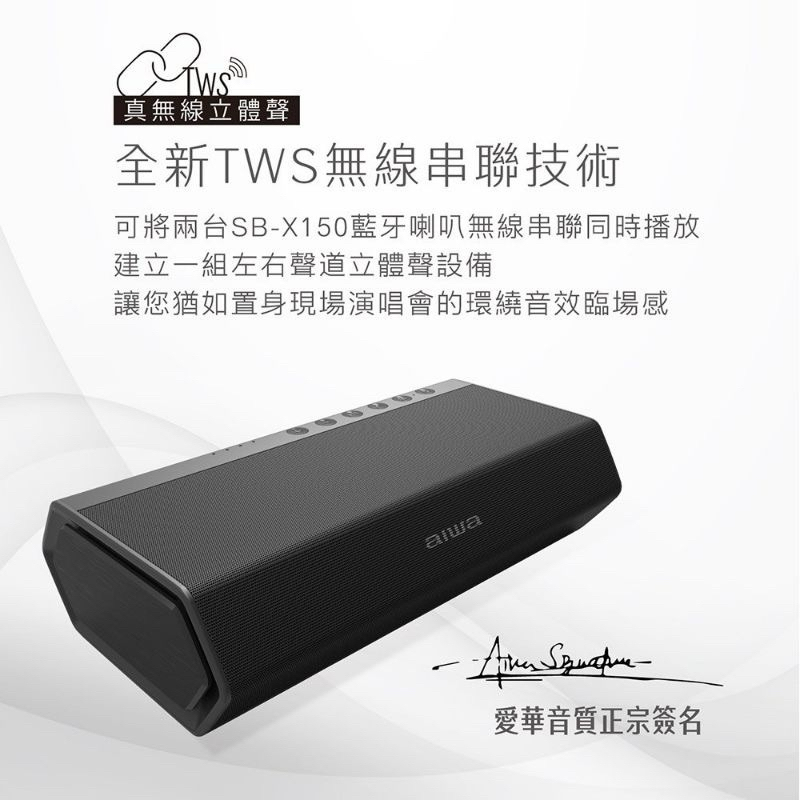 75海 AIWA 日本愛華 藍牙喇叭 SB-X150-細節圖6