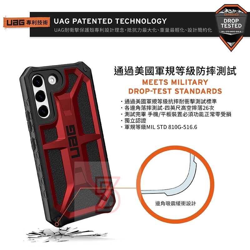 新莊UAG Galaxy S22 頂級版耐衝擊保護殼 手機殼 皮套 軍規-細節圖5